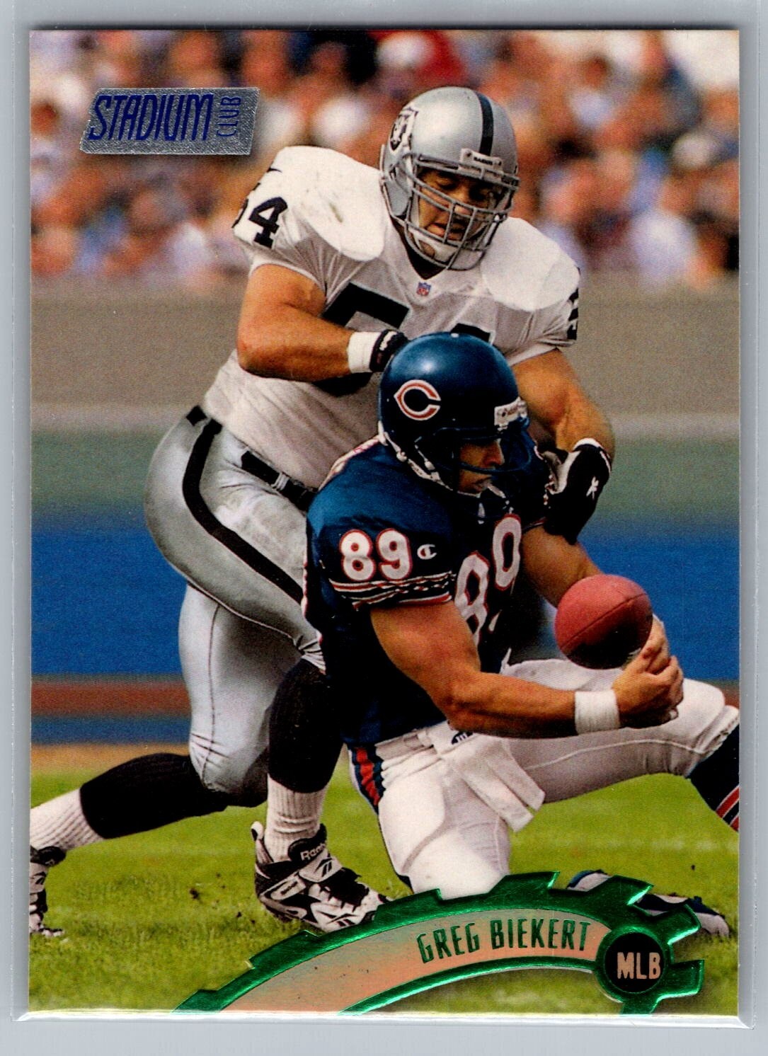 1997 TOPPS STADIUM CLUB CARD # 166 Greg Biekert - Oakland Raiders