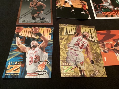 ALONZO MOURNING (25) card Lot SERIAL #, INSERTS, SCARCE PREMIUM BRANDS, HEAT - Picture 15 of 17