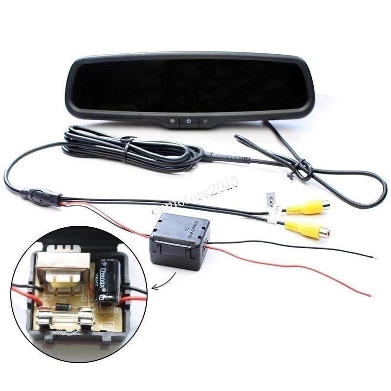 Fit 2010-2013 GMC Sierra 1500 Rear View Mirror Monitor 4.3" display Interior - Image 2 of 4