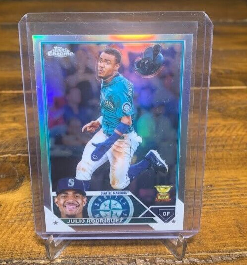 🔥2023 Topps Chrome Julio Rodriguez Refractor Rookie Cup RC #200 Mariners🔥