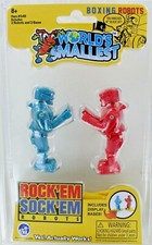 World's Smallest ROCK 'EM SOCK 'EM ROBOTS Boxing Toy Doll Mini Miniature NEW
