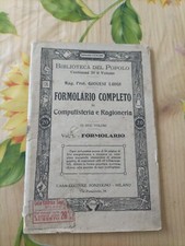 Formolario Completo Computisteria Ragioneria Volume 1 - Giovesi - Ed. Sonzogno 