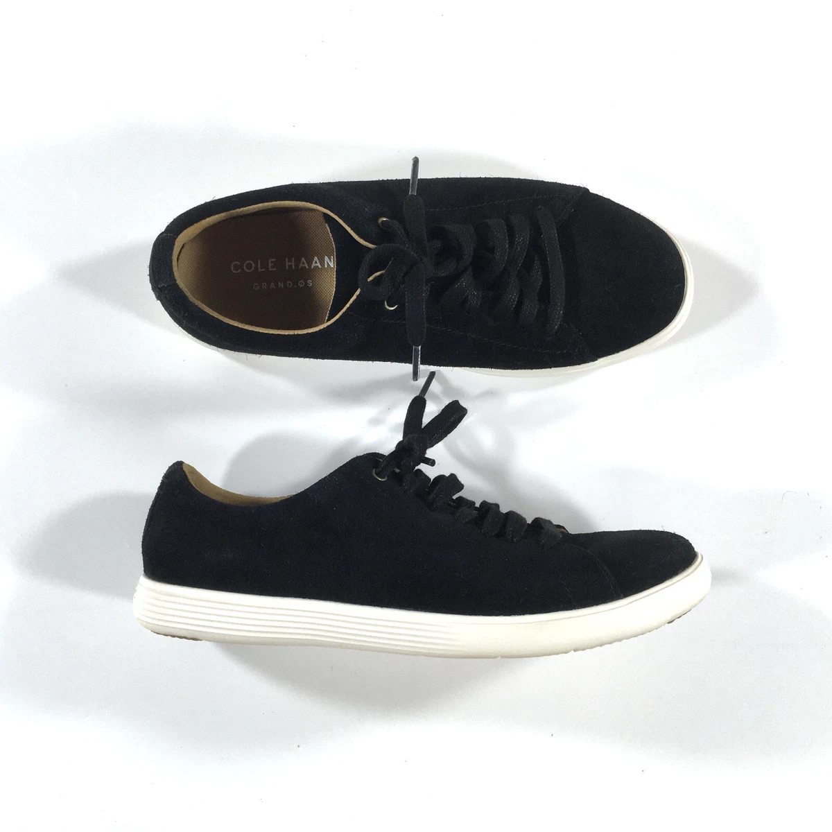 Cole Haan Grand Crosscourt II Lace Up Sneakers Womens Size 6.5B Black Suede