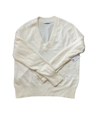 Womens EQUIPMENT MADALENE V-NECK NATURE WHITE 100