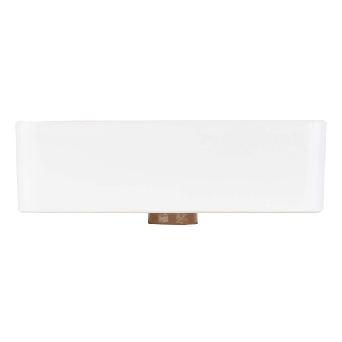 Signature Hardware 447955 Hibiscus 16" Rectangular Fireclay Vessel Bathroom Sink - Picture 8 of 9
