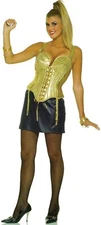 Forum Novelties Women's 80's Pop Star Costume, Gold/Black, X-Small/Small
