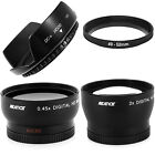 Wide angle + Macro,2X Tele lens kit + hood fo Panasonic Hc-X1000 Hc-W850 Hc-V750