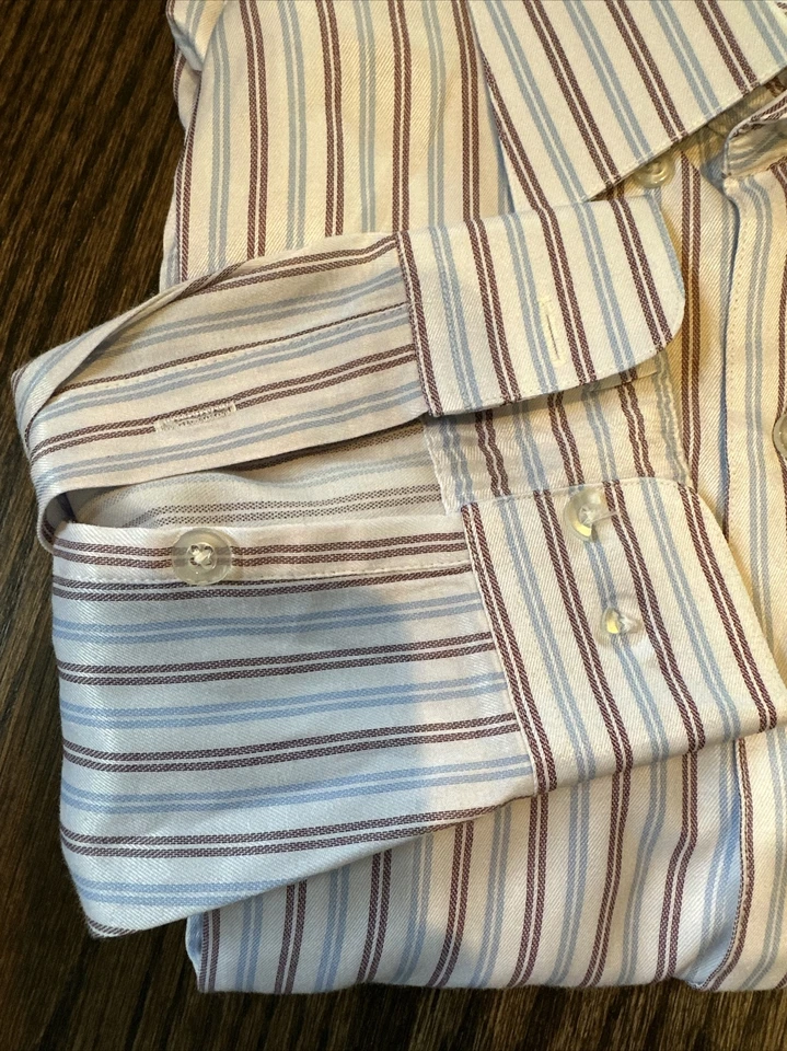 Camisa de vestir Thomas rosa 16 1/2 bolsillo izquierdo en el pecho Foto 3 de 4