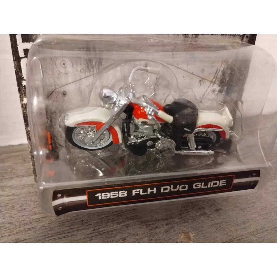 Harley Davidson Maisto 1958 FLH Duo Glide modelo fundido a presión 1:24 Foto 3 de 4