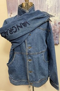 Y2K Retro 90s Rare Van Grack 100% Cotton Denim Streetwear Hipster Jacket Sz M