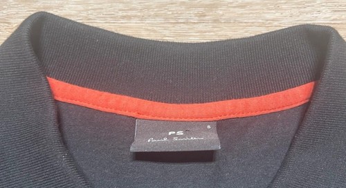 Paul Smith Polo Shirt Black Short Sleeve Size Small Stripe Logo - Picture 3 of 4