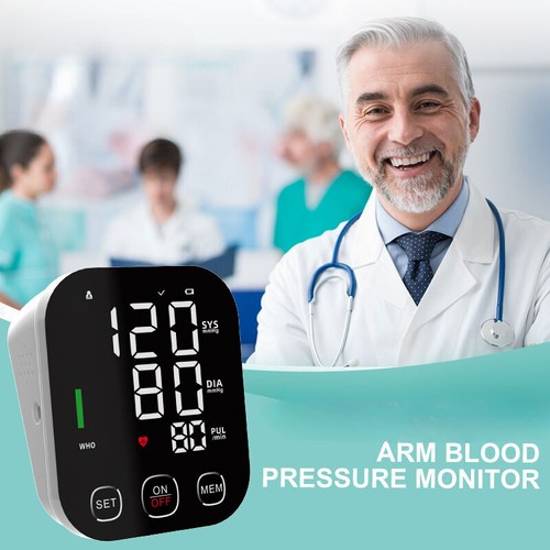 Digital Automatic Upper Arm Blood Pressure Monitor Heart Rate Voice Broadcasting - Picture 2 of 12