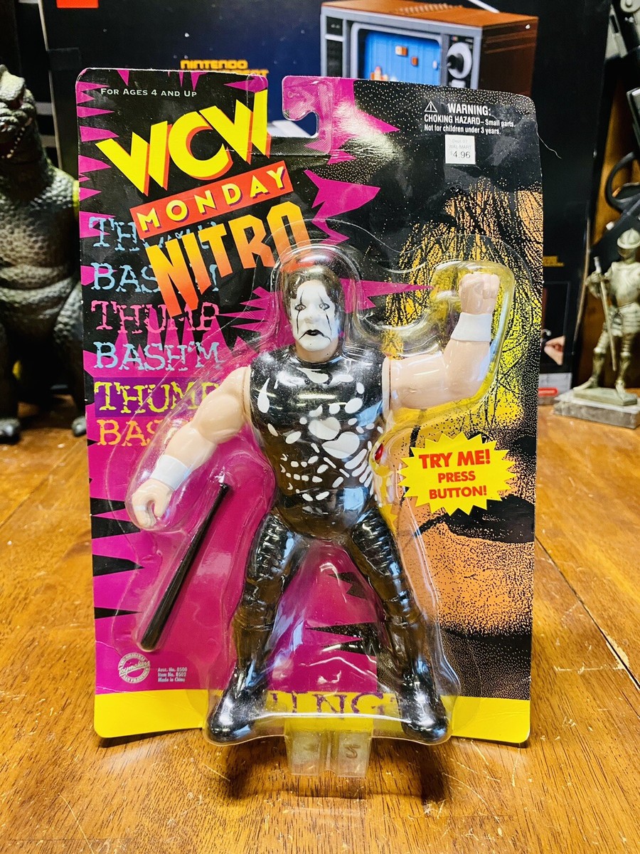【プロレス】WCW スティング　フィギュア Toy Biz STING WCW Wrestling 1999 Windup Arm Swing Action