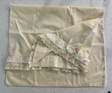 Vintage Lady Pepperell GRANDEUR Pillowcase Cream Lace Country Bow Decorative