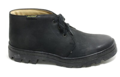 651 Schnürschuhe Halbschuhe Leder Ankle Boots Palladium Unisex Schwarz Docker 38