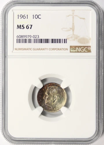 1961 10c Roosevelt Dime NGC MS67