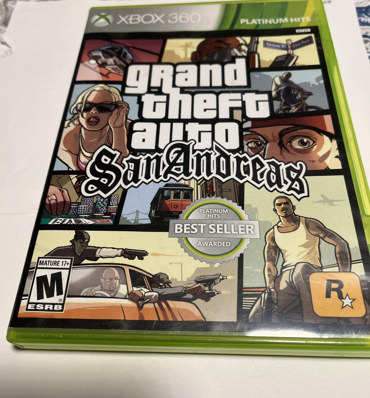 GTA Grand Theft Auto San Andreas Microsoft Xbox 360 Game Map Included