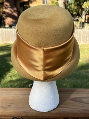 Vintage Glenover Henry Pollack Felt 100% Wool Womens Yellow  display picture 3