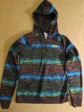 NICE Fila Sport zip-neck multi-color hooded sweatshirt pullover youth xl 16