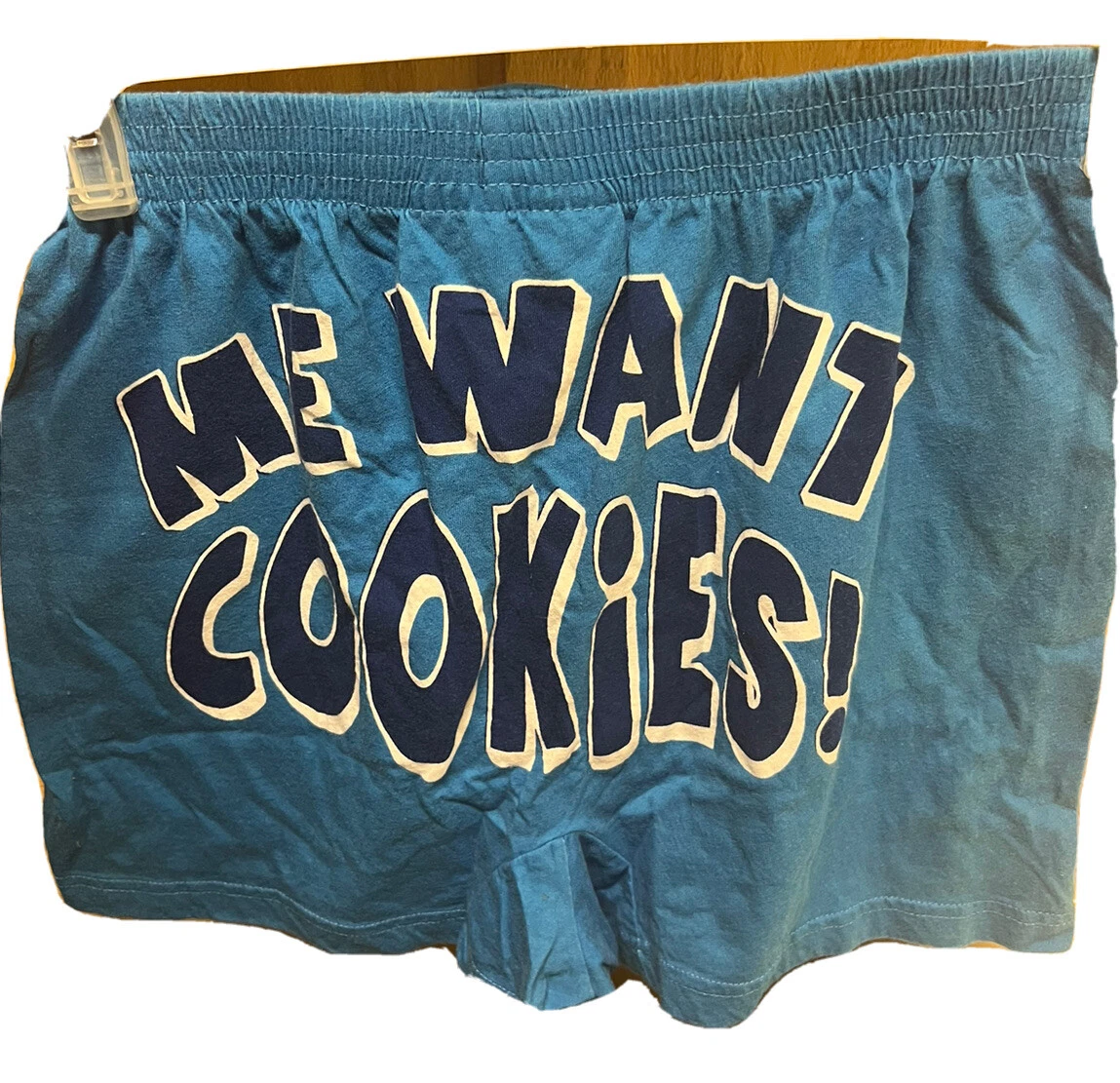 Sesame Street Men's Cookie Monster Crazy Face Boxer Brief Underwear 36-38  Blue