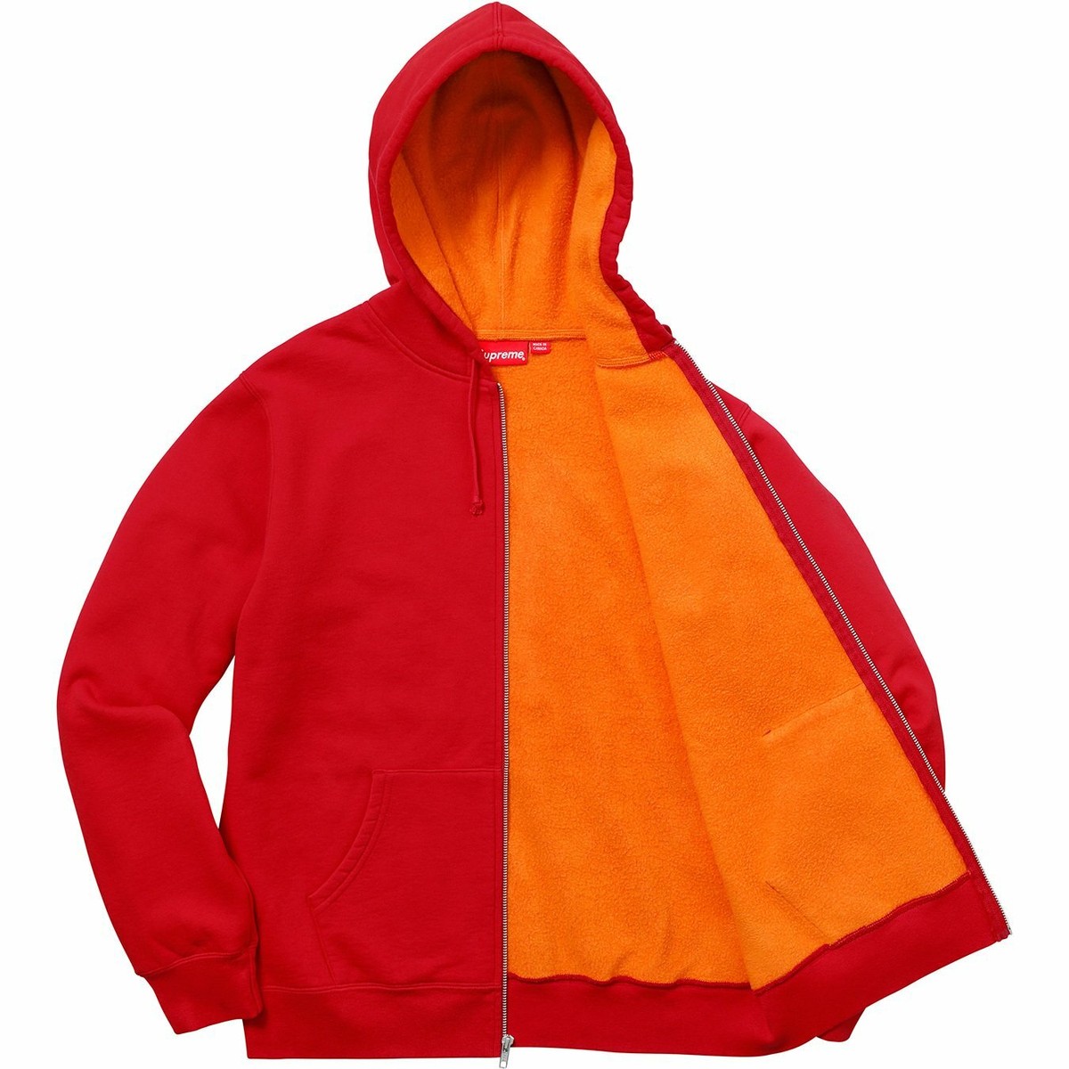Supreme Contrast Zip Up Hooded Sweatshirt SS18 (SS18SW34 Supreme Contrast Zip Up Hooded Sweatshirt SS18 (SS18SW34