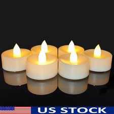 6 Pack Flameless LED Tea Lights Battery Operated Weddings Halloween Christmas US
