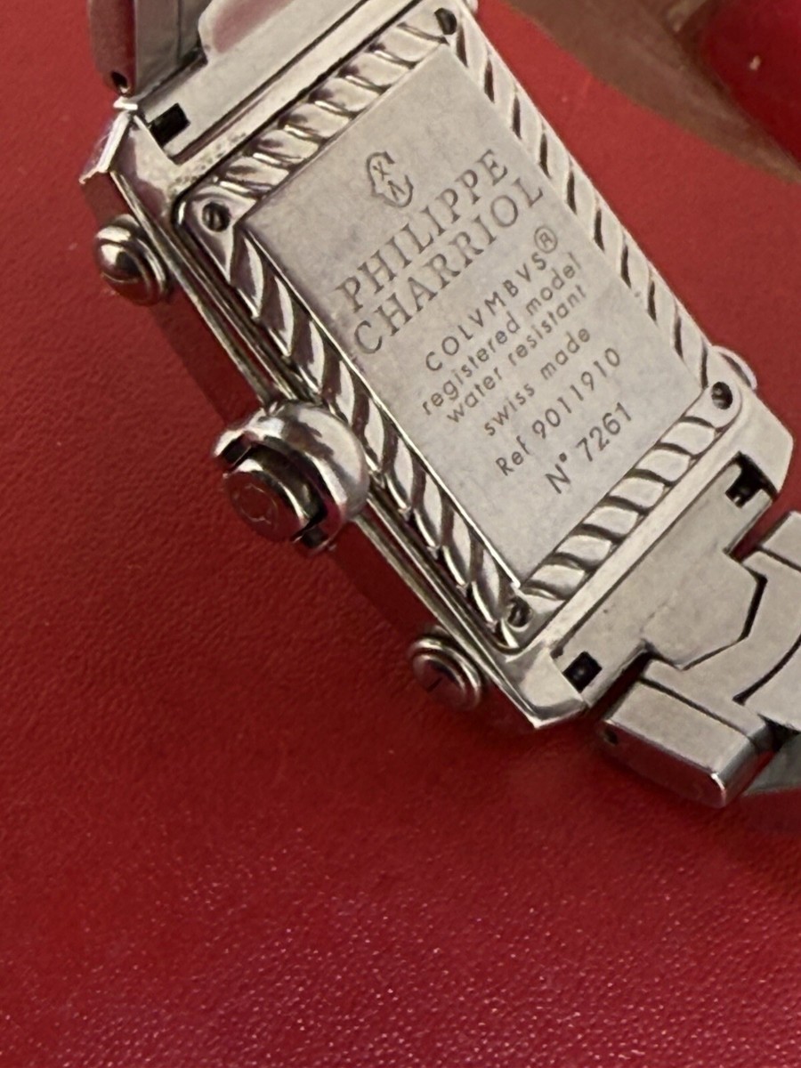 Authentic Philippe Charriol Columbus Men's Stainless Steel Quartz