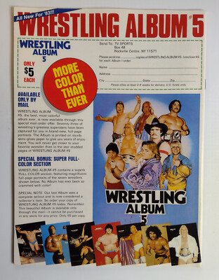 Magazine Sports Review Wrestling Octobre 1983 – Greg Valentine Vs Rick Martel, Vintage