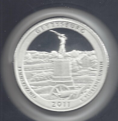 2011 S Silver Proof GETTYSBURG Quarter - 90% Silver