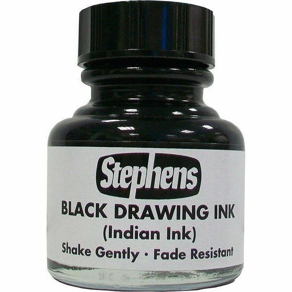 Stephens Rs258456 28ml Indian Ink Bottle Drawing Black for sale