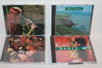 LOT of 4 Celtic Irish Music CD's Scottish Pipes & Drums - Celtic Dance Mystique