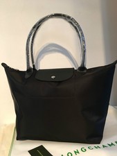100 Auth Longchamp Le Pliage Neo Large Tote Bag Black 1899578001