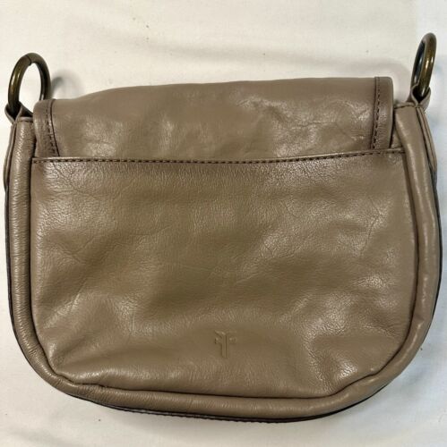 Frye Women's Lucy Leather Saddle Bag Gray Purse - Picture 2 of 13
