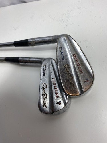 Wilson Sam Snead Signature 6,9 Eisen (LH) Flex Stahlschaft Leder Wrap Griff 👍 - Bild 2 von 7