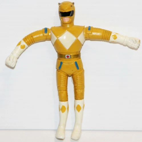 Vintage 1994 Mighty Morphin Power Rangers Yellow Ranger Bendy 5" Figure China