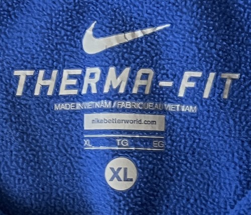 NIKE Therma Fit Royal Blue 1/4 Zip Pullover Sweatshirt 715199-480 Mens XL - Picture 3 of 3