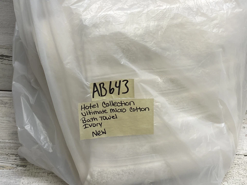 HOTEL COLLECTION Ultimate Micro Cotton Bath Towel 30" x 56" Ivory New - Image 4 of 4