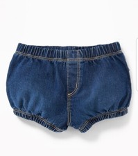 NWT OLD NAVY 6/12 MONTHS DENIM RUFFLED BUTT BLOOMERS DIAPER COVER