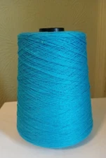Valley Yarns  5/2 Cotton 1lb. Cone Color 2194 "Turquoise Blue" Opened  (53A)