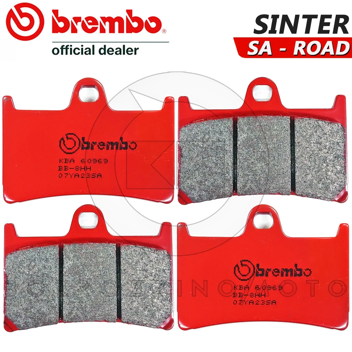 KIT PASTIGLIE FRENO ANTERIORE + POSTERIORE BREMBO YAMAHA XT 660 X 2011