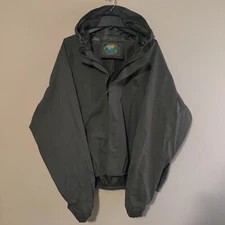 Hodgman 2XL Mens Cargo Jacket Green Hooded Waterproof Lined Fishing Hunting Coat