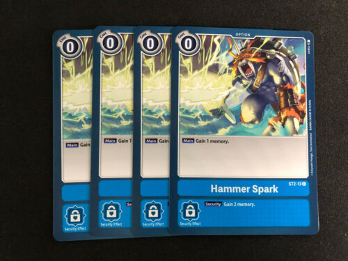 Digimon TCG - Common - Hammer Spark - ST2-13C - Blue Card Playset! - Picture 1 of 1