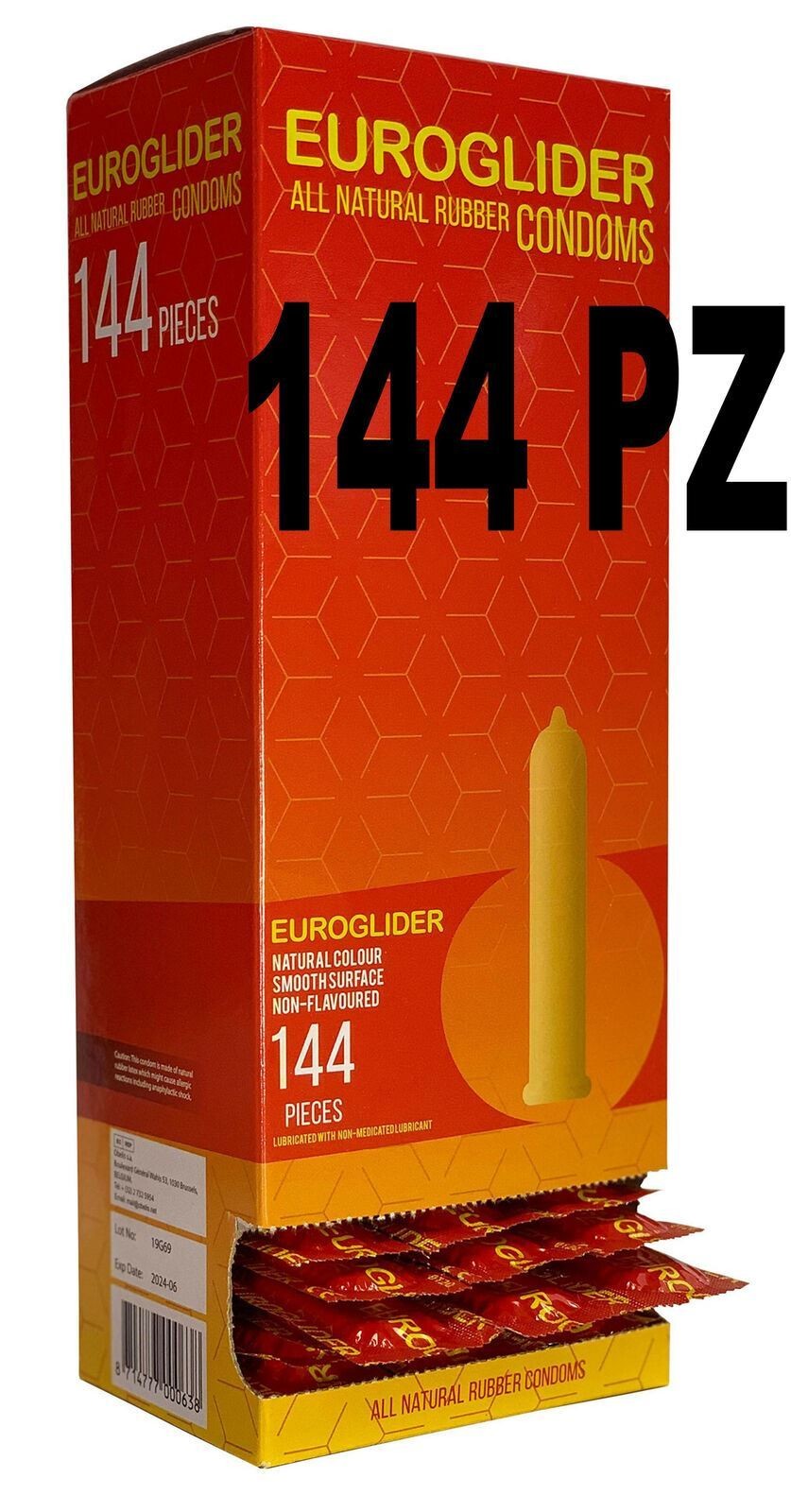 Kondome 144 Stück schwere Naturlatex-Prophylaxe Peniskondome Herren