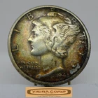 1943 Mercury Silver Dime, Toned - #C55899NQ