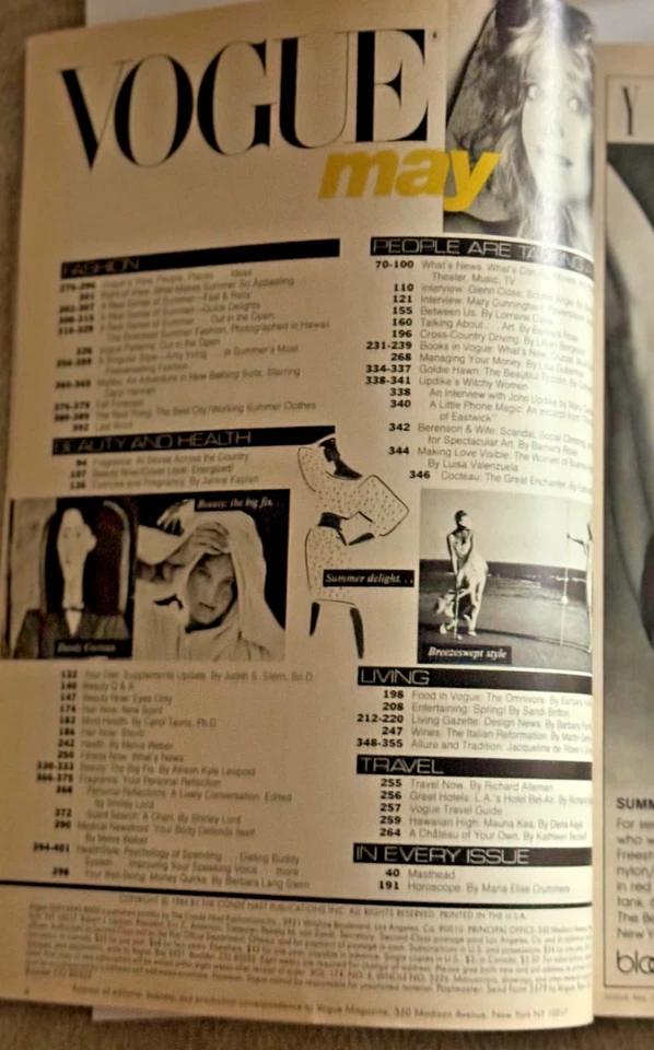 Vogue May 1984 Magazine– Brooke Shields Avedon Cover– Vintage Fashion Collection Foto 4 de 4