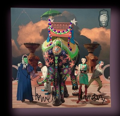 SIGNIERTER KUNSTDRUCK GORILLAZ DAMON ALBARN JAMIE HEWLETT JOSEPH TALBOT DER BERG