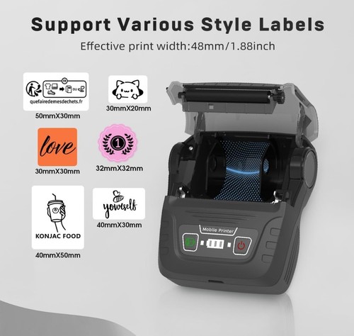 KAYSION SK58 MINI BLUETOOTH PORTABLE THERMAL PRINTER - Picture 4 of 10