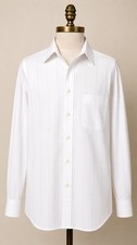 Vintage Christian Dior Monsieur Shirt Mens 16 32/33 White Stripe Cotton Poly...