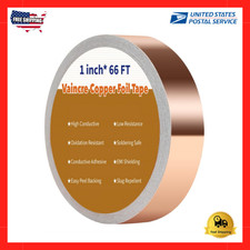 Copper Foil Tape 1"X66ft with Conductive Adhesive for Guitar EMI Shielding..