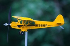 3D Piper J3 Cub Airplane Weathervane - Handmade Piper Cub Airplane Float Plane